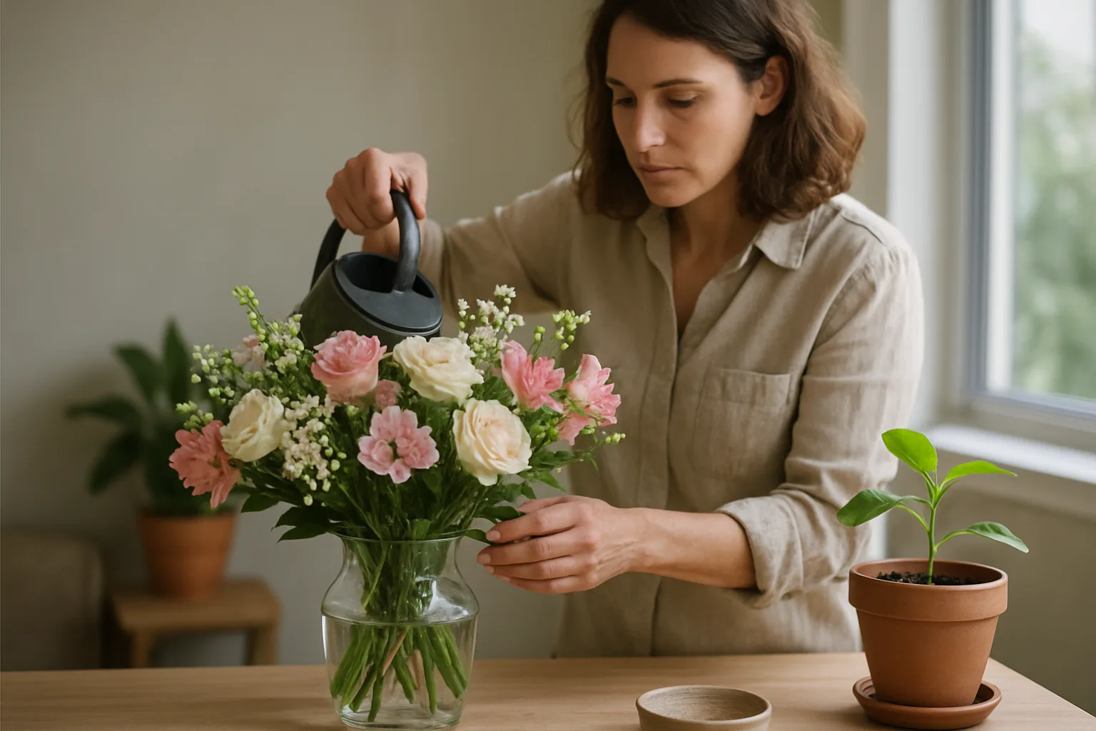 Cómo cuidar ramos de flores para regalar: riego, luz y reproducción