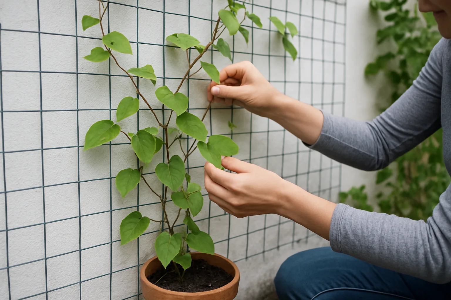 Cómo cultivar y cuidar plantas trepadoras en malla metálica en casa