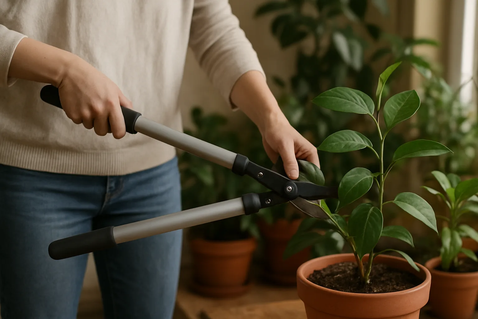 Cómo usar una tijera de podar mango largo para cuidar tus plantas paso a paso