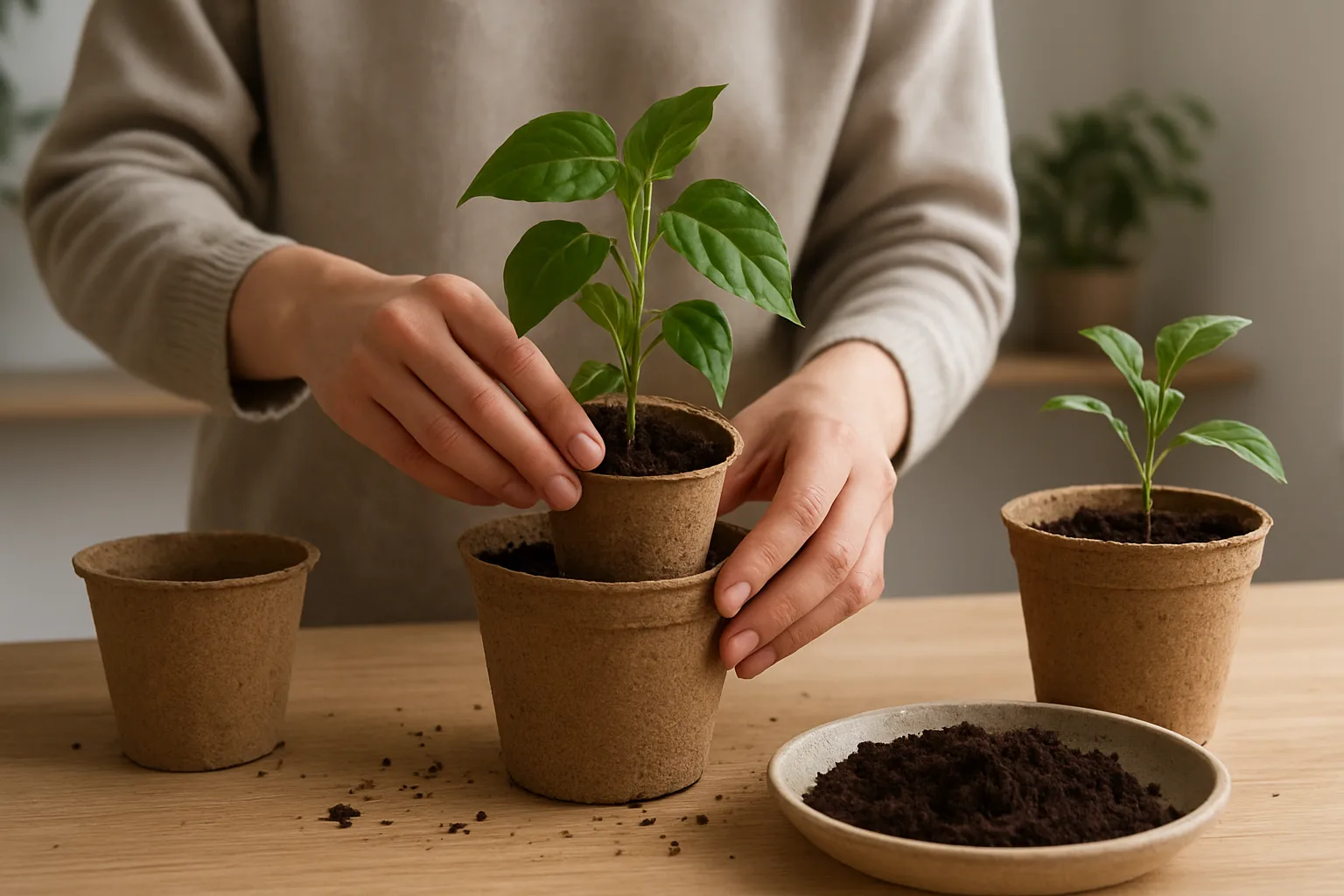 Macetas biodegradables: guía práctica para utilizarlas y cuidarlas en el hogar
