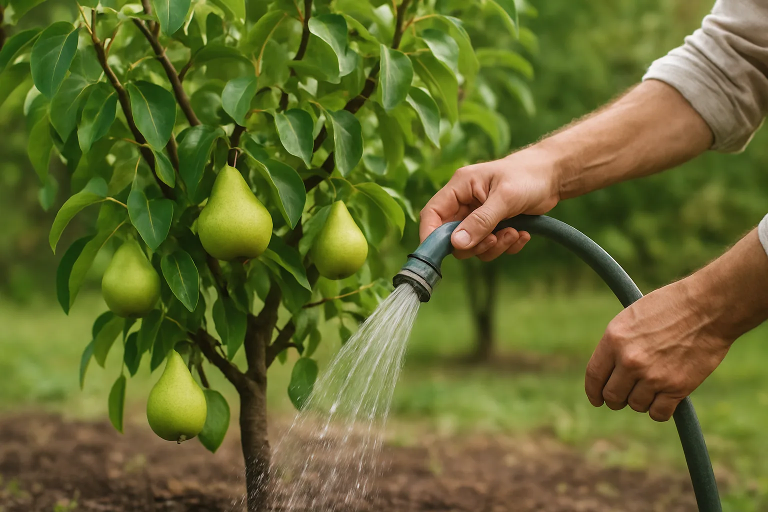Árbol de pera: cuidados esenciales, riego adecuado y necesidades de luz