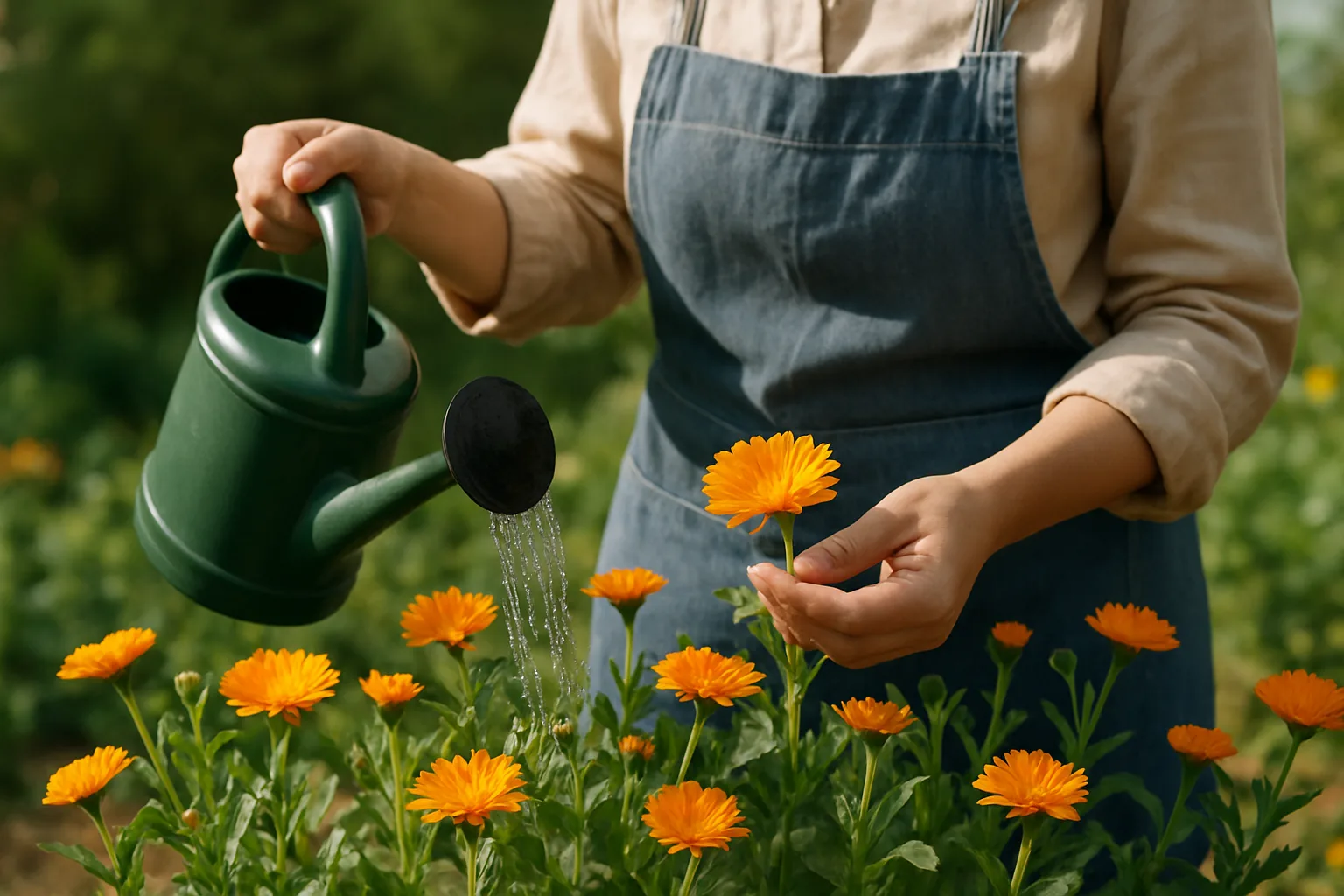 Calendula flor: técnicas esenciales para riego, luz y reproducción