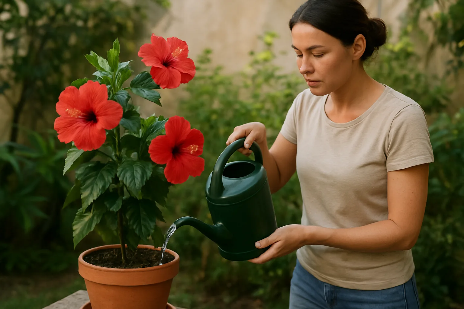 Flor hibisco: cuidados esenciales de riego, luz y reproducción para su cultivo