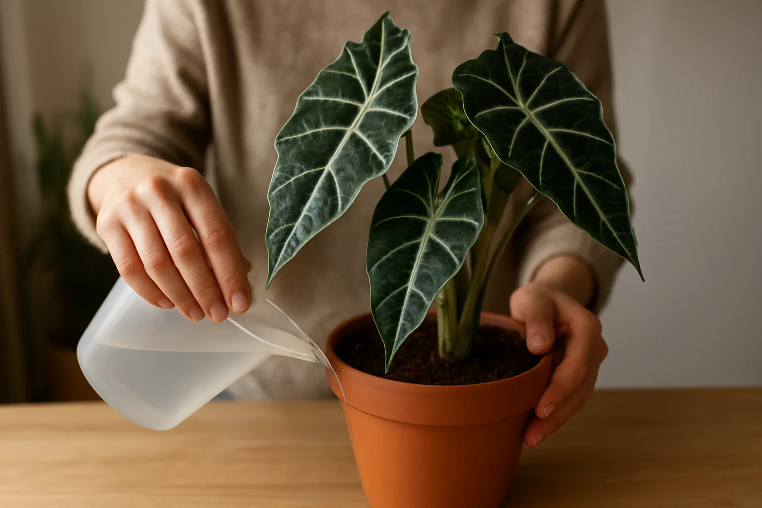 Alocasia amazonica: guía práctica de cuidados, riego y luz para que crezca saludable