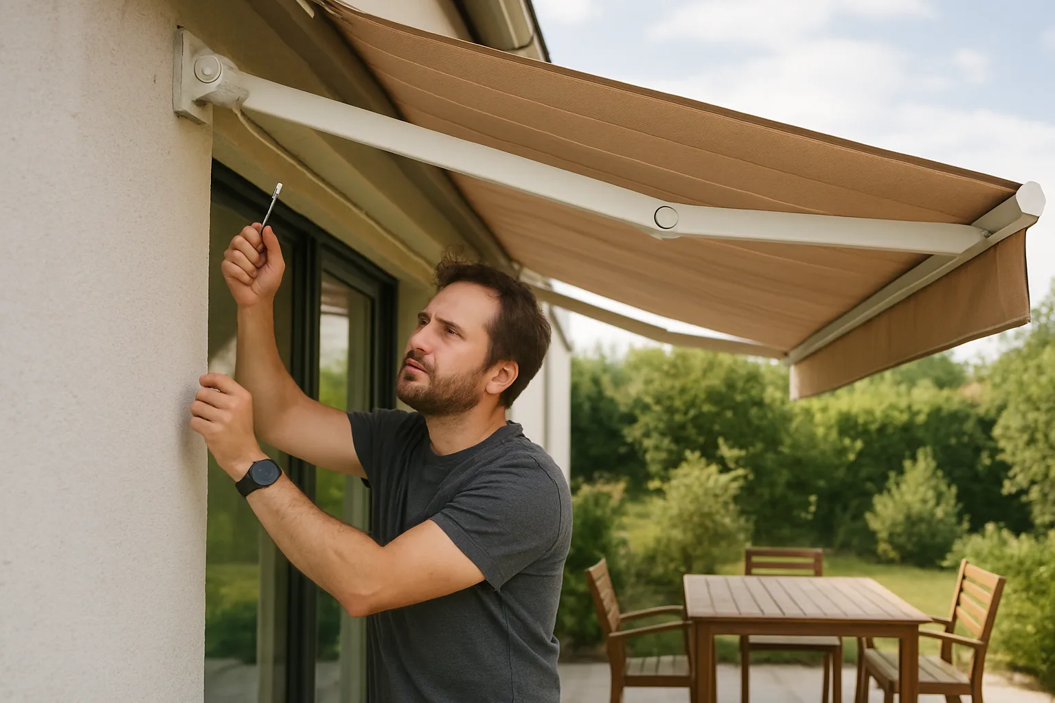 Cómo instalar y mantener un toldo retráctil en casa para proteger espacios exteriores